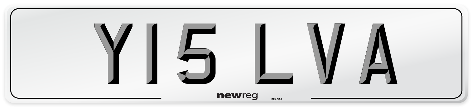 Y15 LVA Number Plate from New Reg